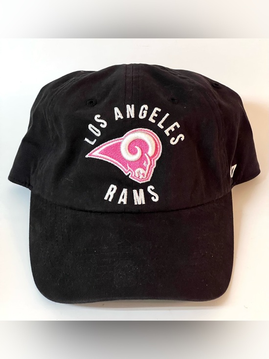 ‘47 Brand Accessories - Los Angeles Rams Women's Black Cap NFL '47 Brand Hat Pink Logo